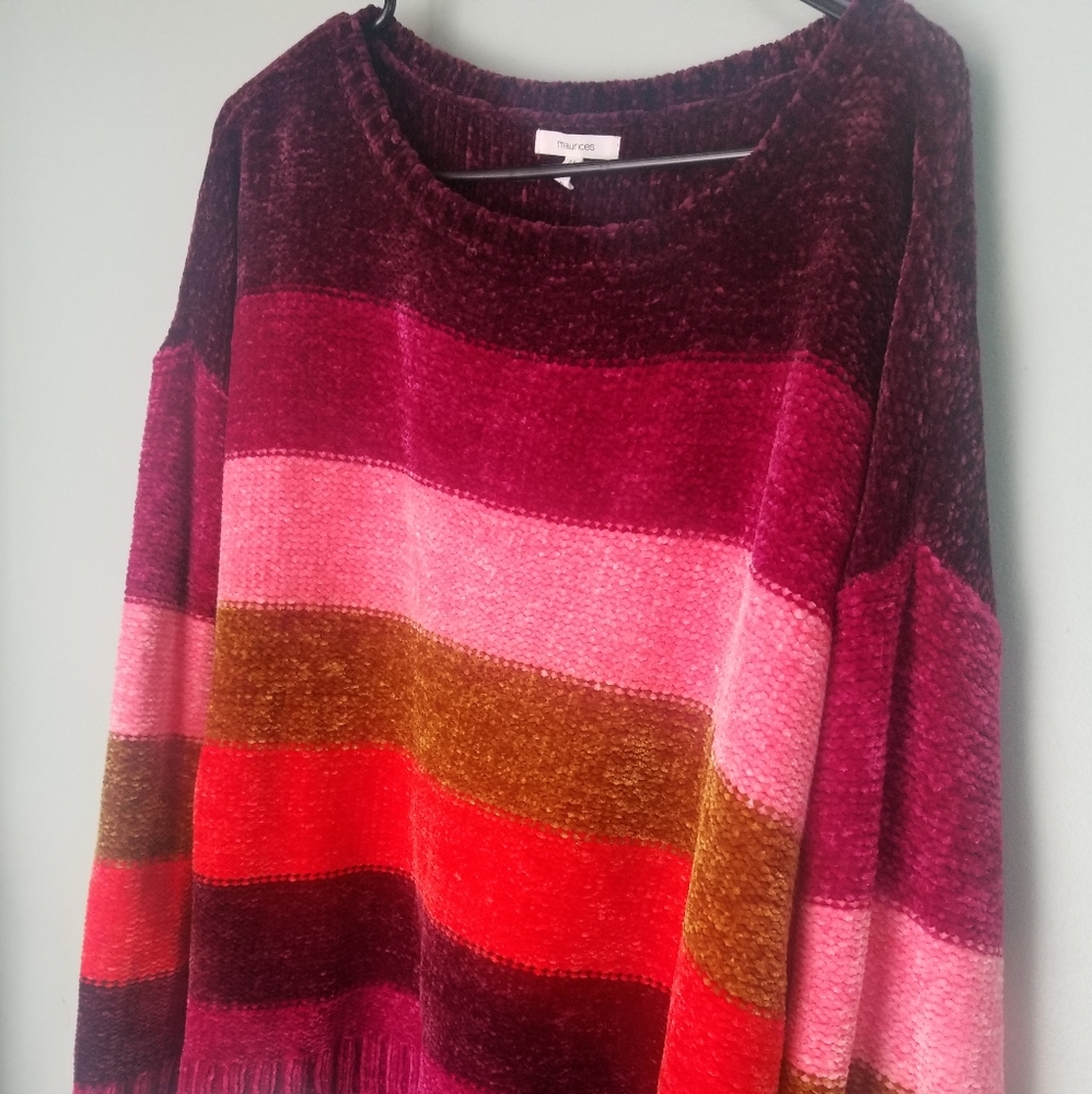 Maurices color block chenille sweater